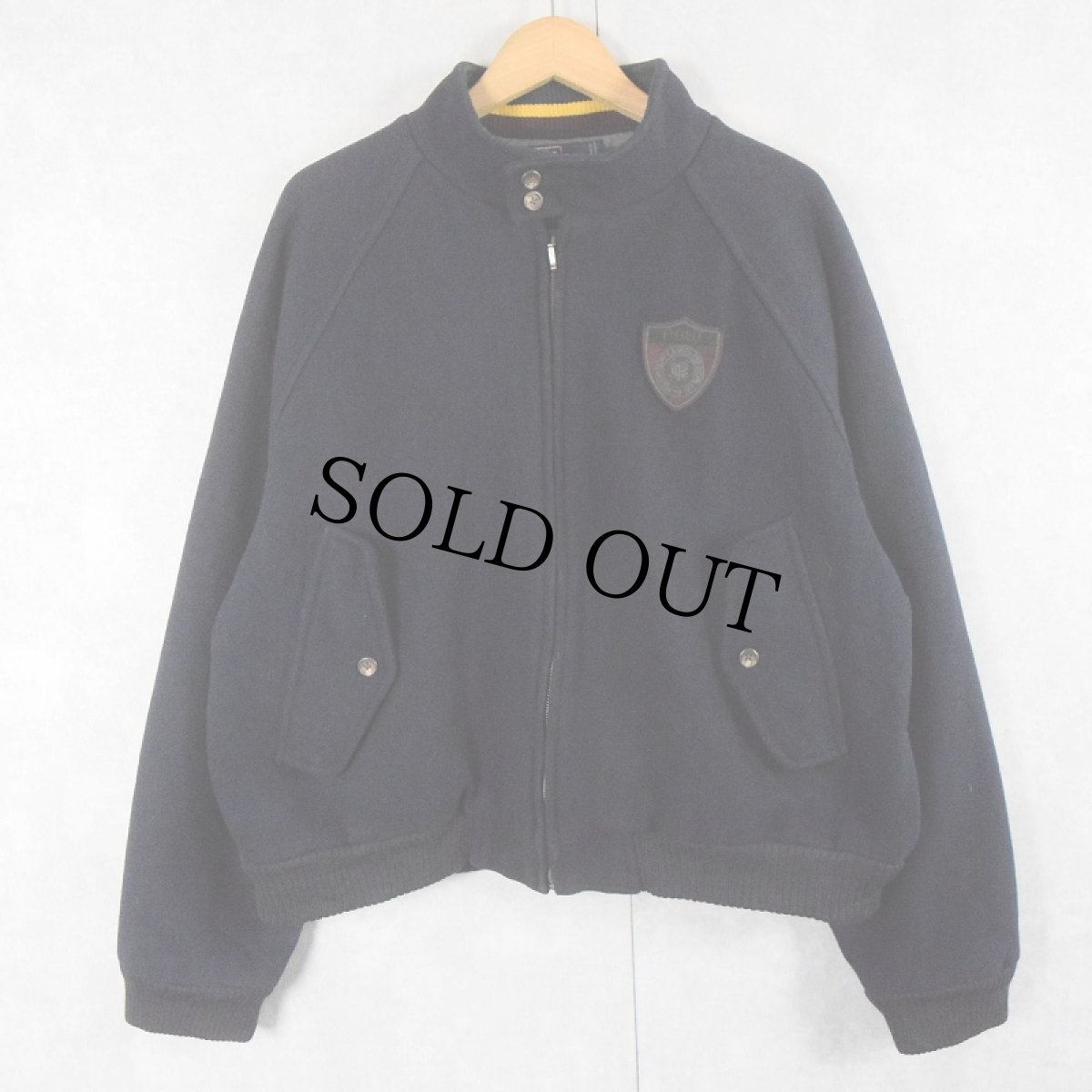 画像3: POLO Ralph Lauren パッチ付き メルトンウールジャケット NAVY M (3)