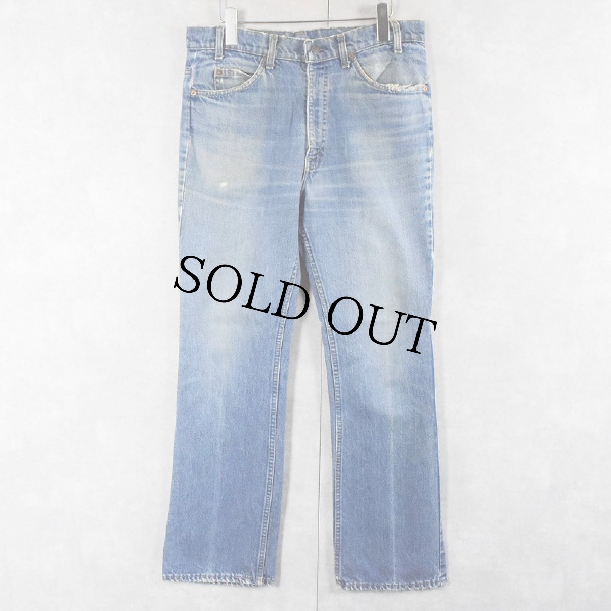 画像1: 80's Levi's オレンジタブ ベルボトムデニムパンツ W34 (1)