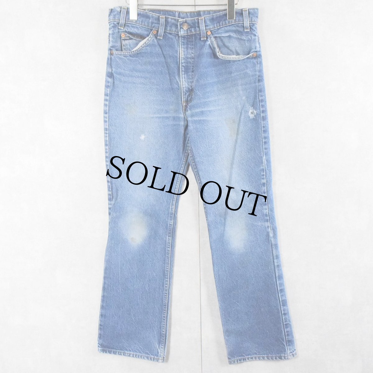 画像1: 90's Levi's 517 USA製 オレンジタブ ブーツカットデニムパンツ W33 (1)