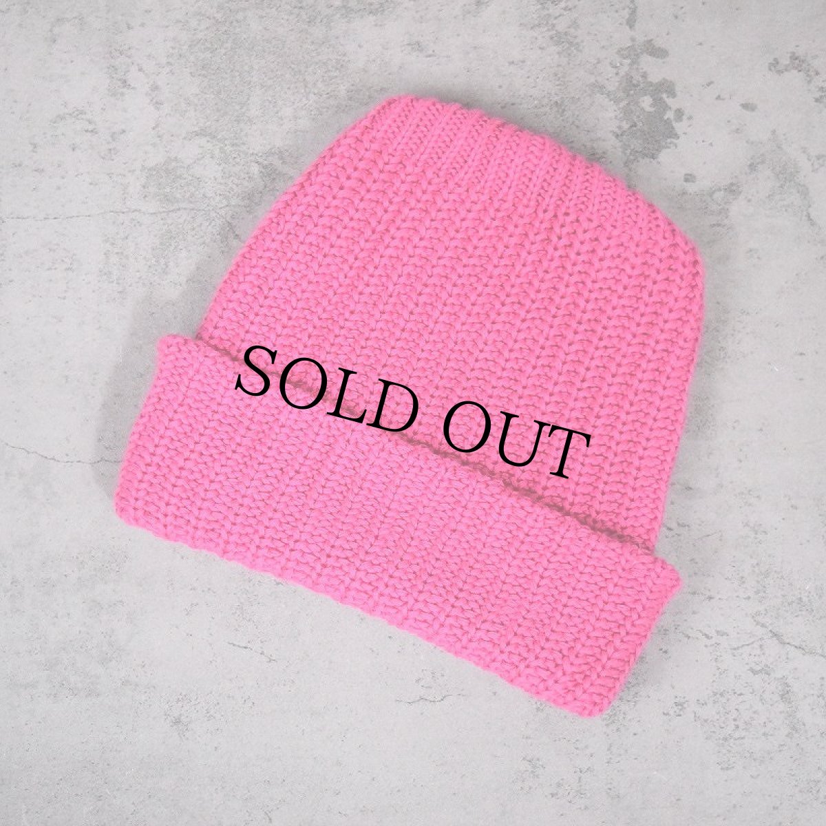 画像2: COLUMBIA KNIT USA製 ロングコットンウォッチキャップ FLAMINGO (2)