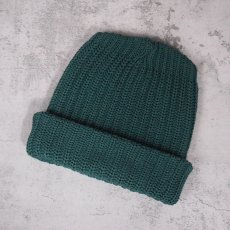 画像2: COLUMBIA KNIT USA製 ロングコットンウォッチキャップ EVERGREEN (2)