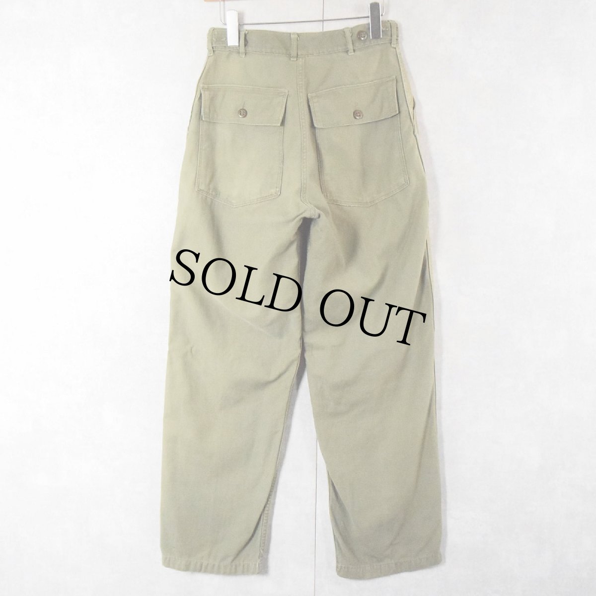 画像2: 60's U.S.ARMY "サイドアジャスタ付き" ベイカーパンツ W26-29 (2)