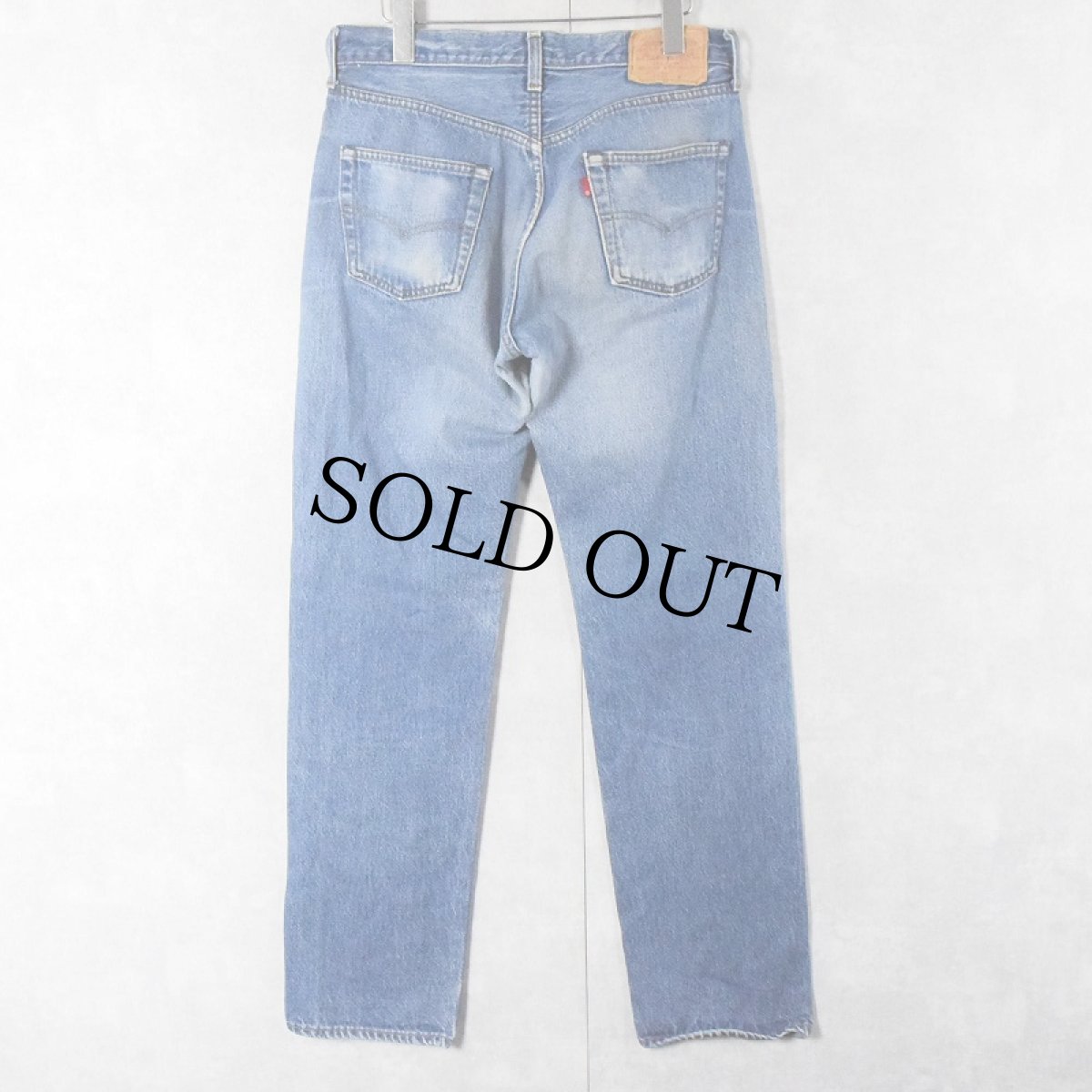 画像2: 80's Levi's 501 USA製 ブランクタブ 内股シングル デニムパンツ W31 (2)