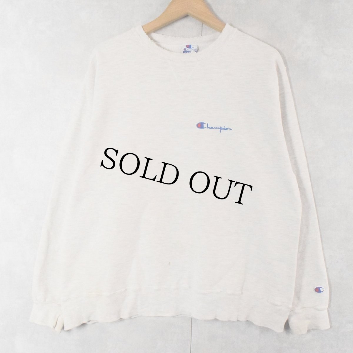 画像1: 80〜90's Champion USA製 青刺繍タグ 後期 前Vスウェット XL  (1)