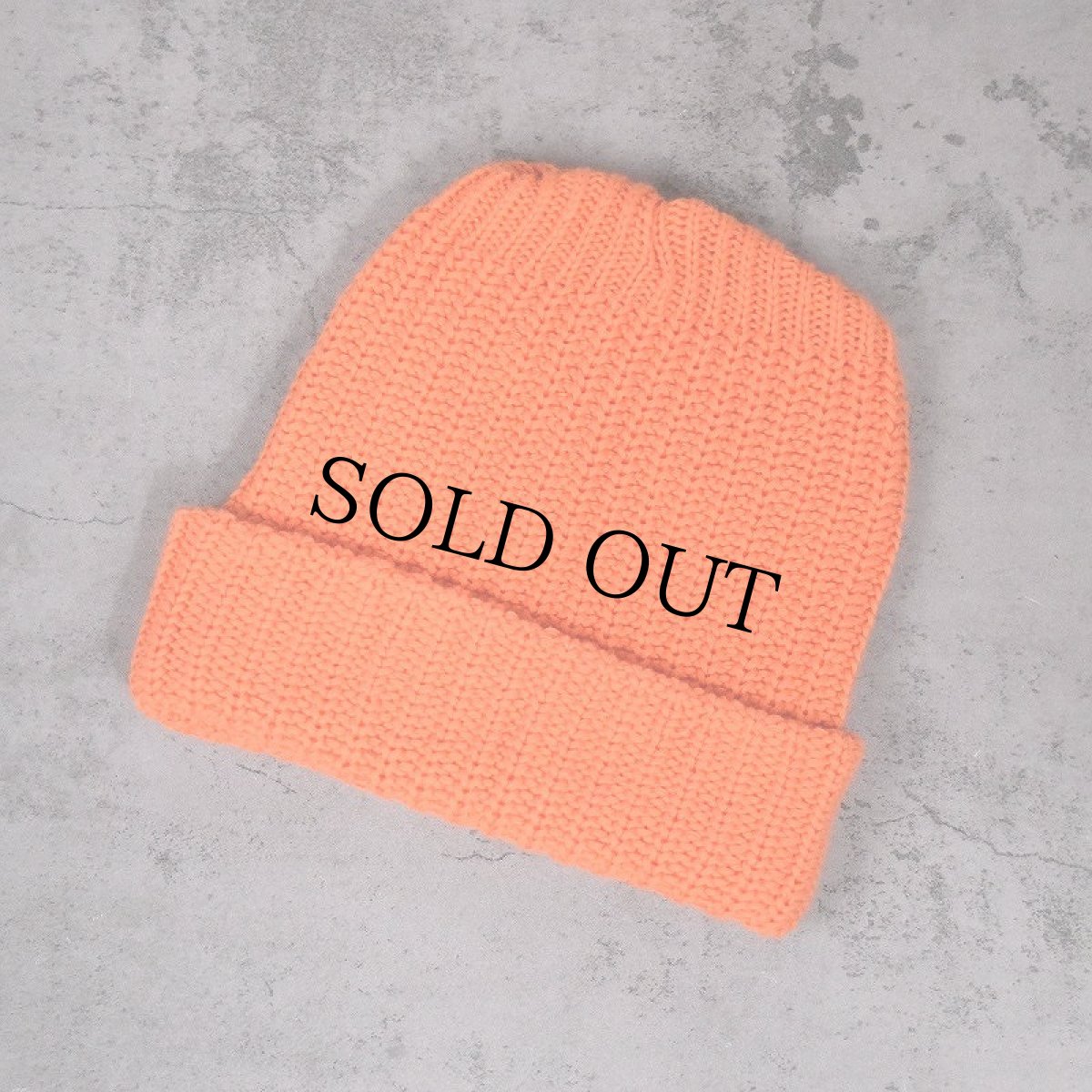 画像2: COLUMBIA KNIT USA製 ロングコットンウォッチキャップ ORANGE (2)