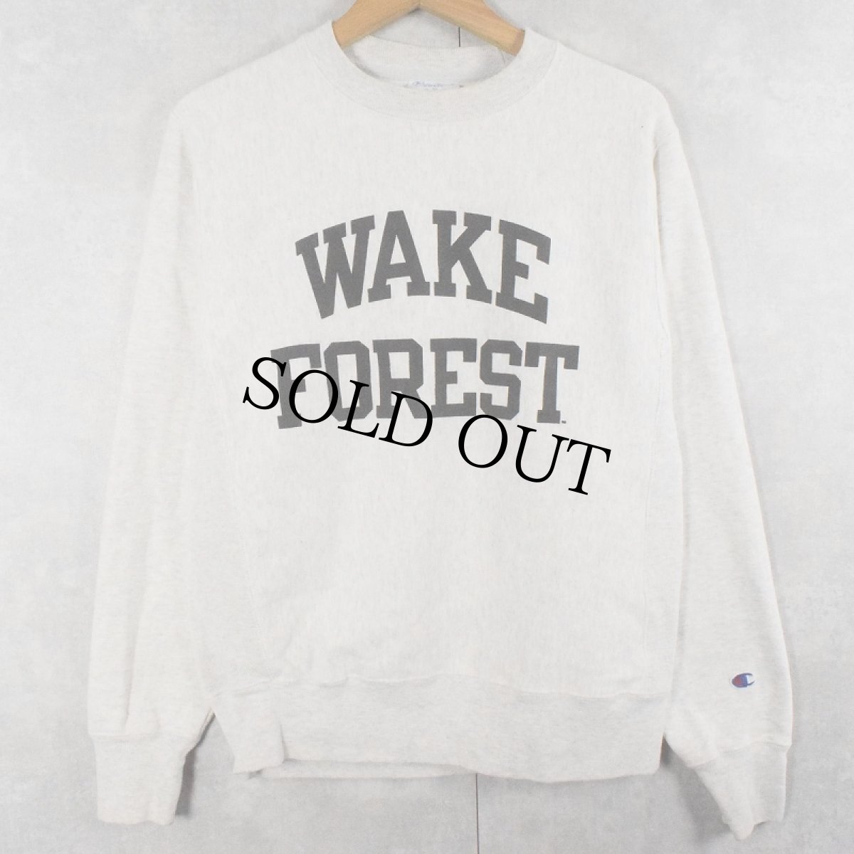画像1: 2000's Champion REVERSE WEAVE "WAKE FOREST" プリントスウェット S (1)