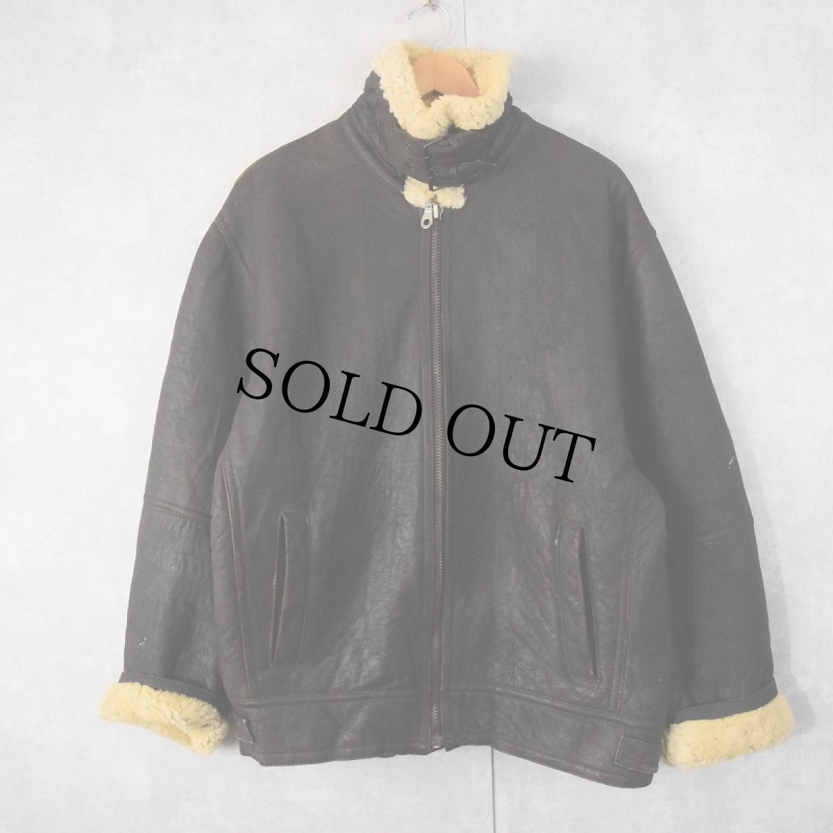 画像1: CANADIAN NATURE B-3 TYPE ムートンフライトジャケット SIZE40 (1)