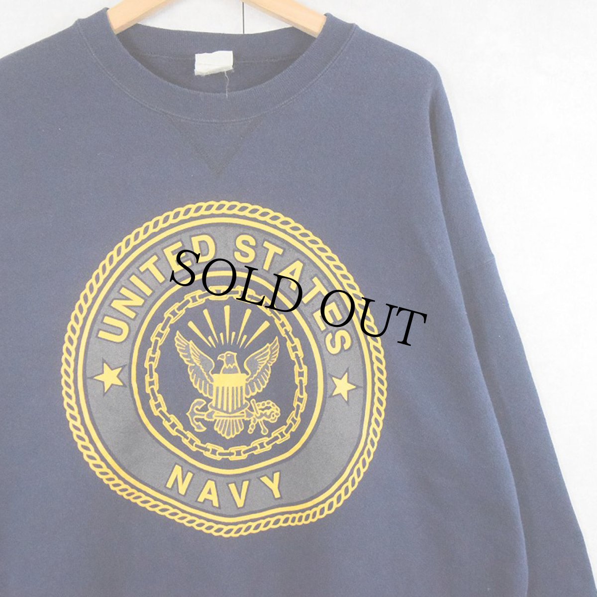 画像1: 90's SOFFE USA製 "U.S.NAVY" リフレクタープリントスウェット 2XL (1)