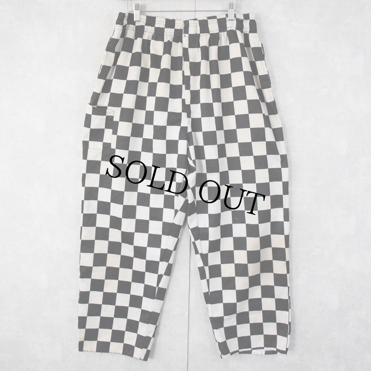 画像2: チェッカー柄 シェフパンツ XL (2)