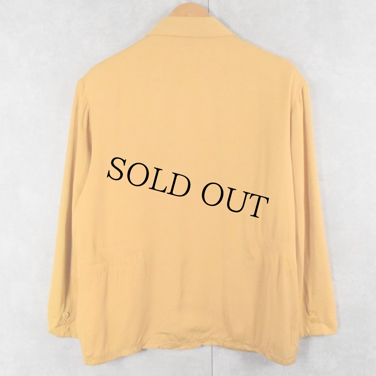 画像2: 50's BERKRAY コの字エンド レーヨンギャバジンジャケット (2)