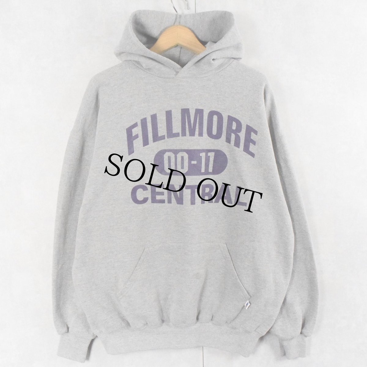 画像1: 90's〜 RUSSELL ATHLETIC USA製 "FILLMORE CENTRAL" プリントスウェットフーディ XL (1)