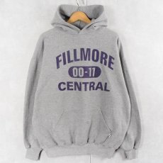 画像1: 90's〜 RUSSELL ATHLETIC USA製 "FILLMORE CENTRAL" プリントスウェットフーディ XL (1)
