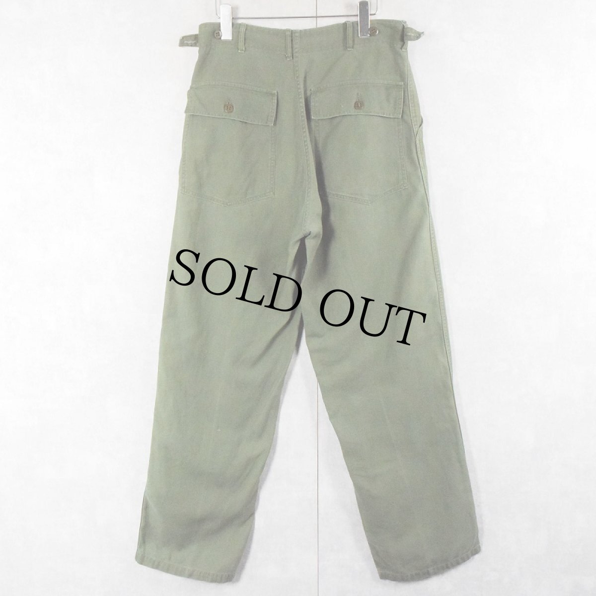 画像2: 60's U.S.ARMY "サイドアジャスタ付き" ベイカーパンツ W28-31 (2)