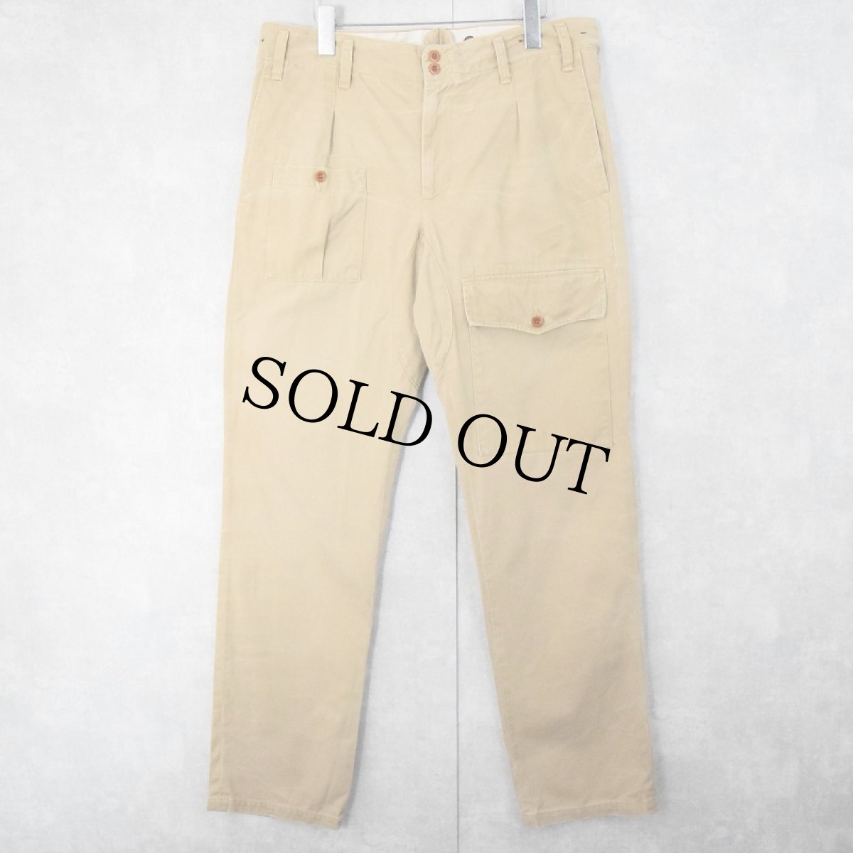 画像3: POLO Ralph Lauren "SLIM GI FIT" British Army Type コットントラウザーズ W36 (3)