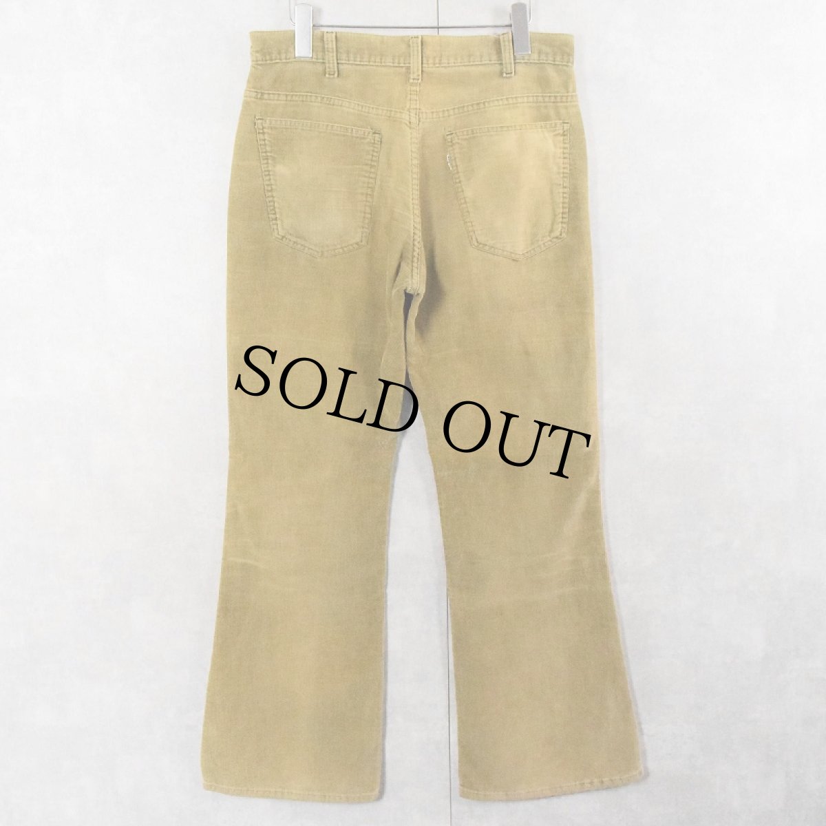 画像4: 70's LEVI'S BIGE 646 コーデュロイ フレアパンツ W33 (4)