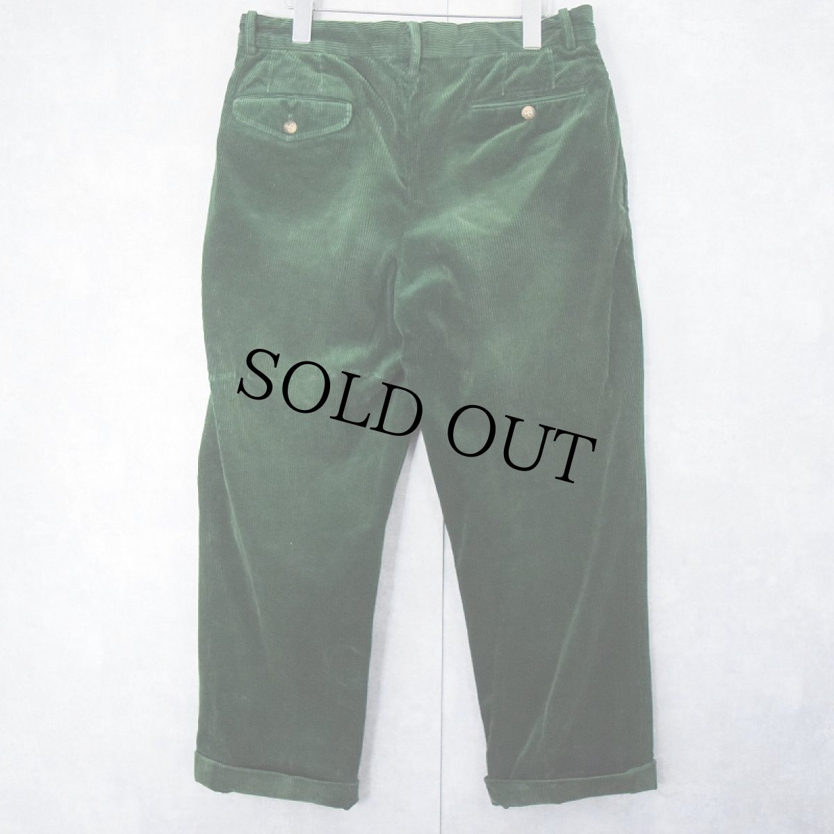画像5: POLO Ralph Lauren "FINE TAILORING" 太畝コーデュロイパンツ GREEN W32 (5)
