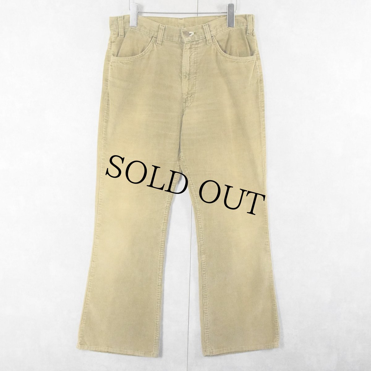 画像3: 70's LEVI'S BIGE 646 コーデュロイ フレアパンツ W33 (3)