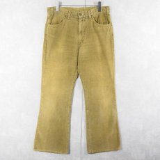 画像1: 70's LEVI'S BIGE 646 コーデュロイ フレアパンツ W33 (1)