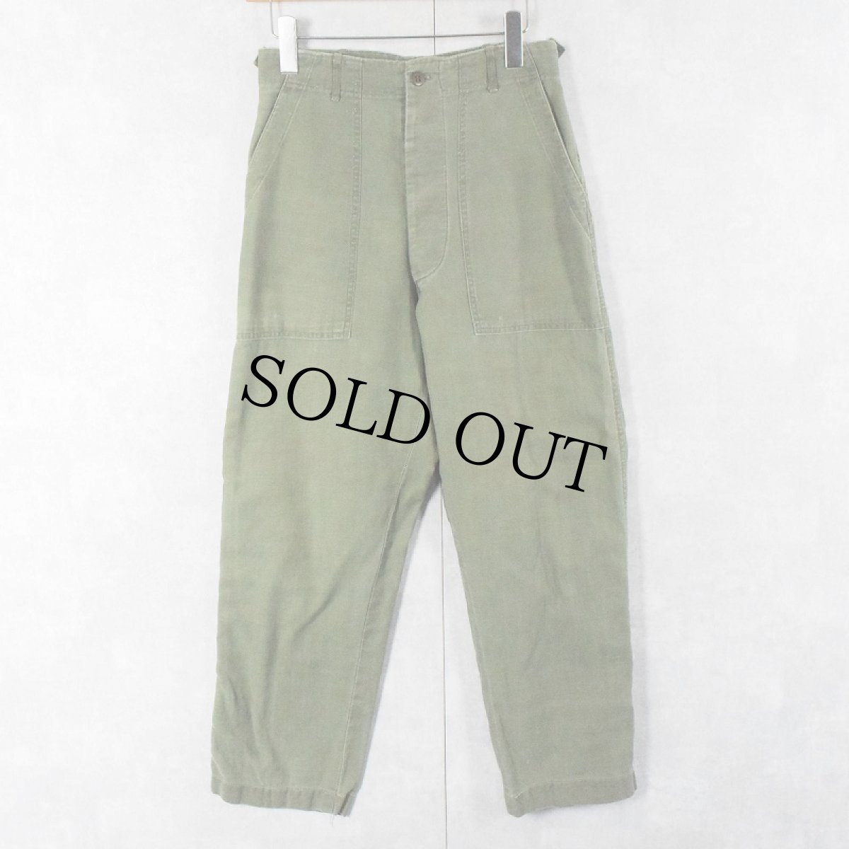 画像1: 60's U.S.ARMY "サイドアジャスタ付き" ベイカーパンツ W26-28 (1)