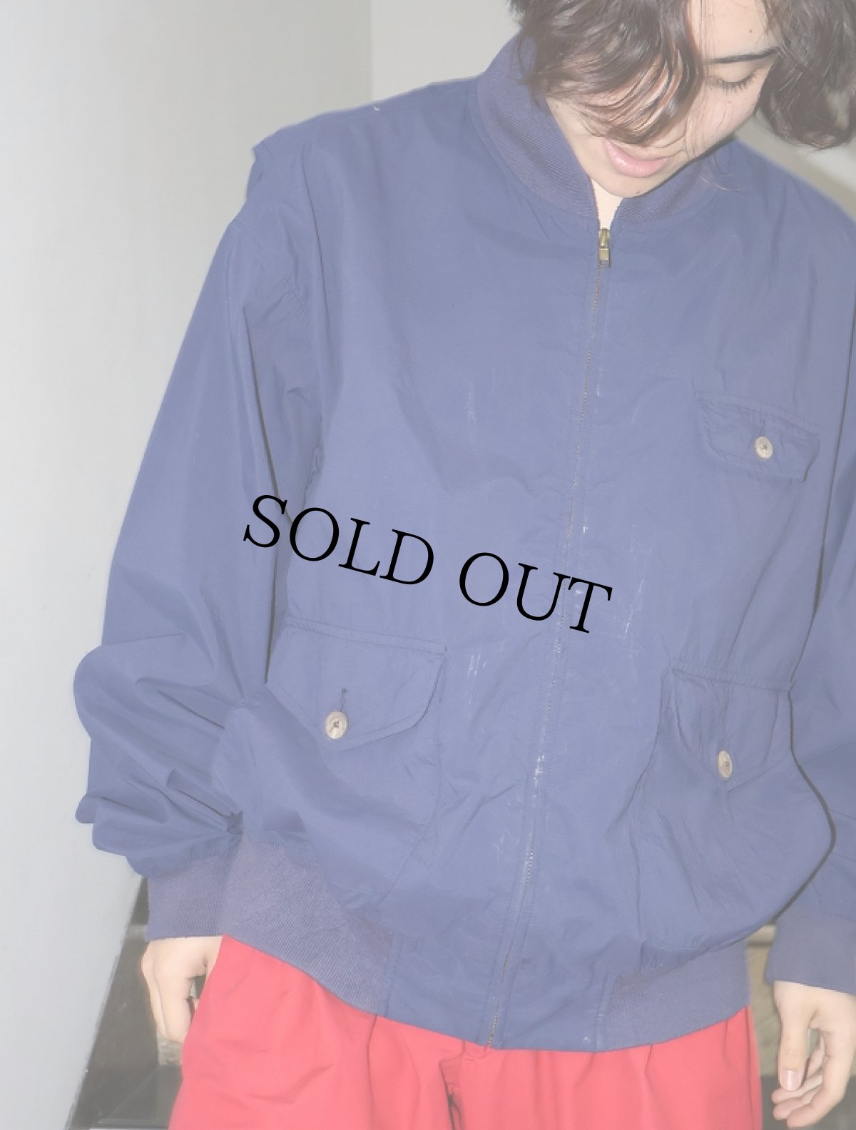 画像1: 90's POLO Ralph Lauren ナイロンボンバージャケット NAVY L (1)