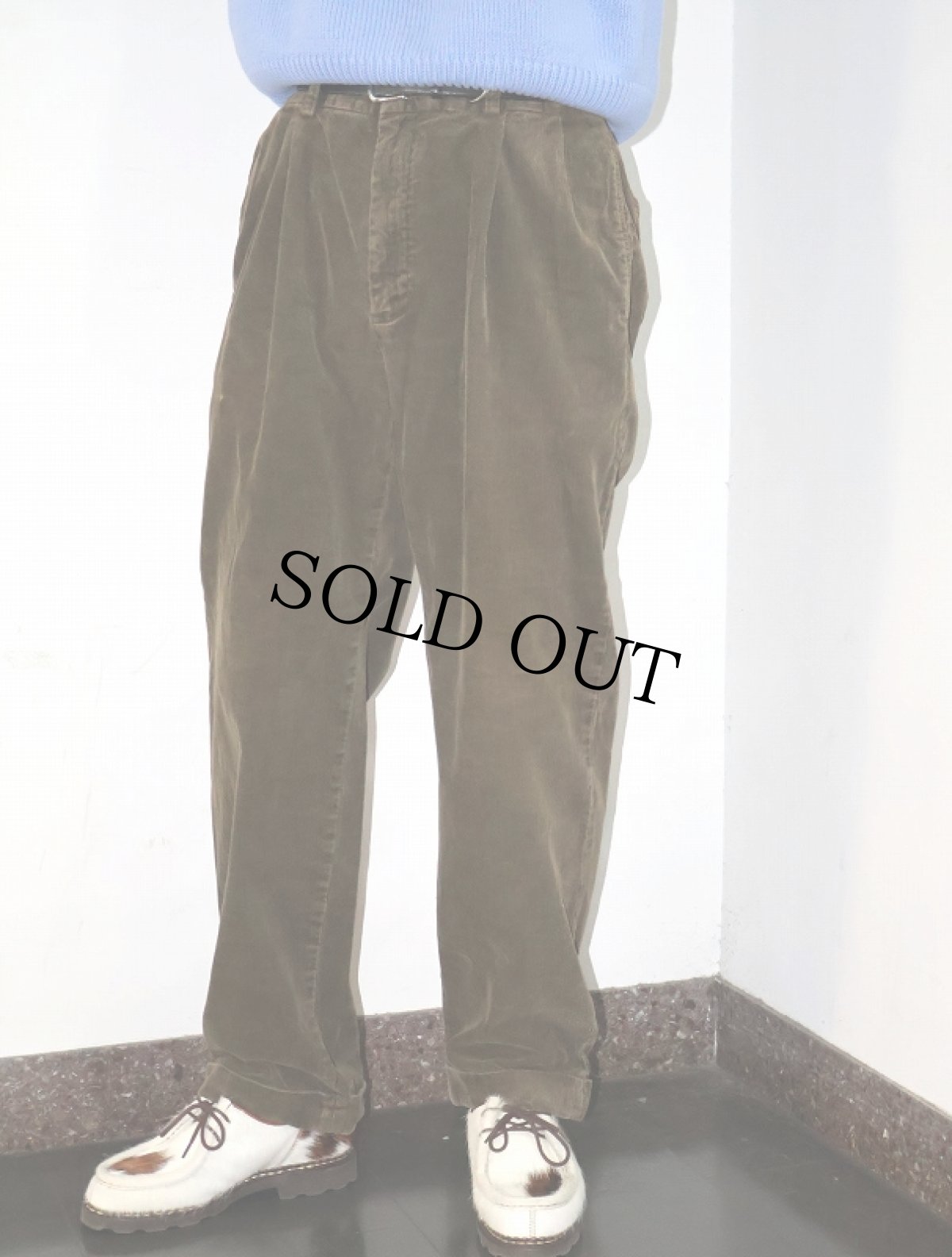 画像4: POLO Ralph Lauren "HAMMOND PANT" 2タック コーデュロイパンツ BROWN W32 (4)