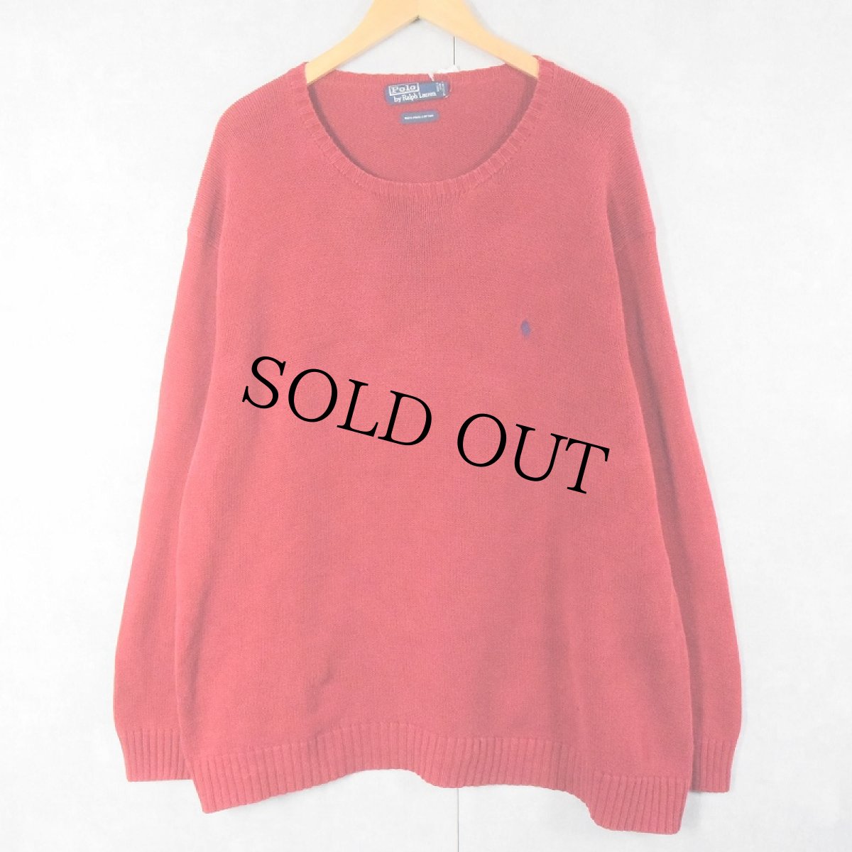 画像1: POLO Ralph Lauren ロゴ刺繍 ピマコットン ニットセーター (1)