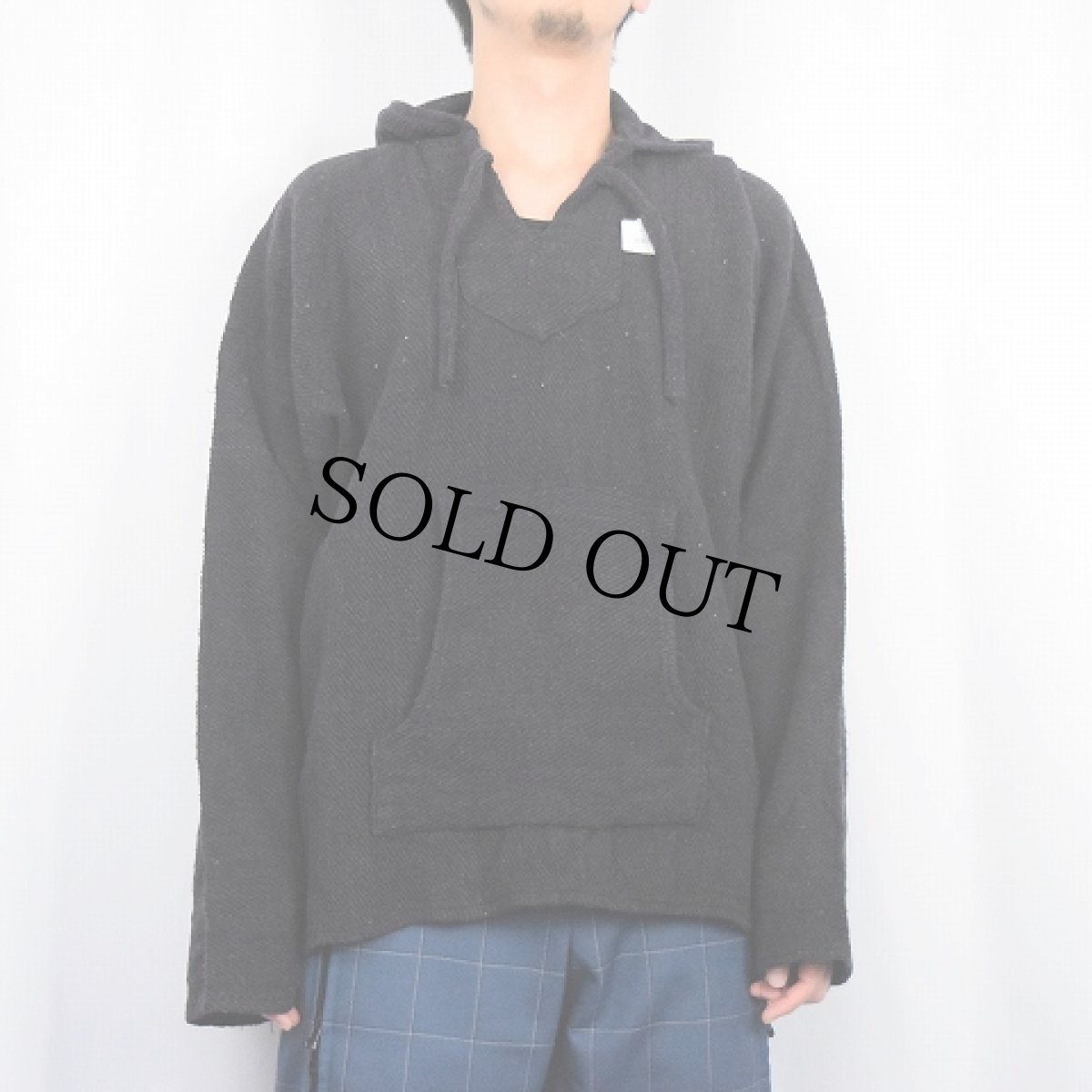 画像3: SALGADO 民族柄 メキシカンパーカー BLACK XL (3)