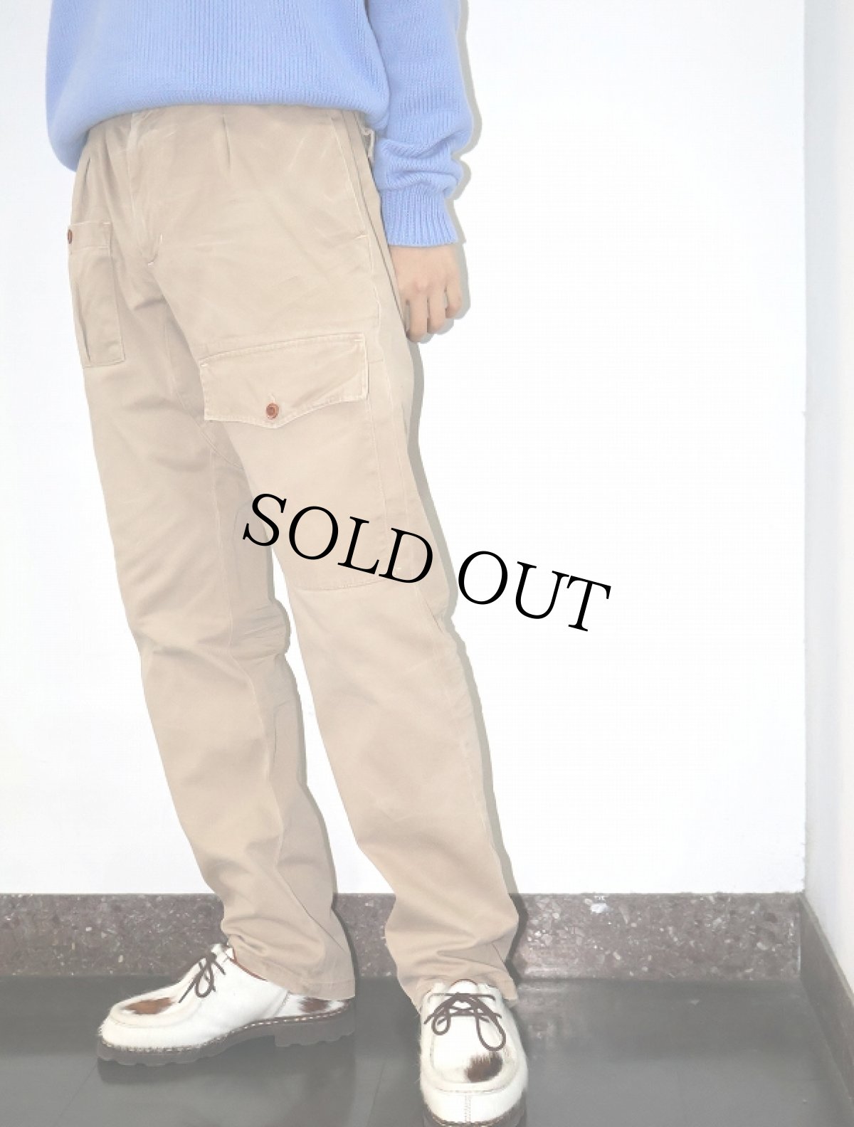 画像2: POLO Ralph Lauren "SLIM GI FIT" British Army Type コットントラウザーズ W36 (2)