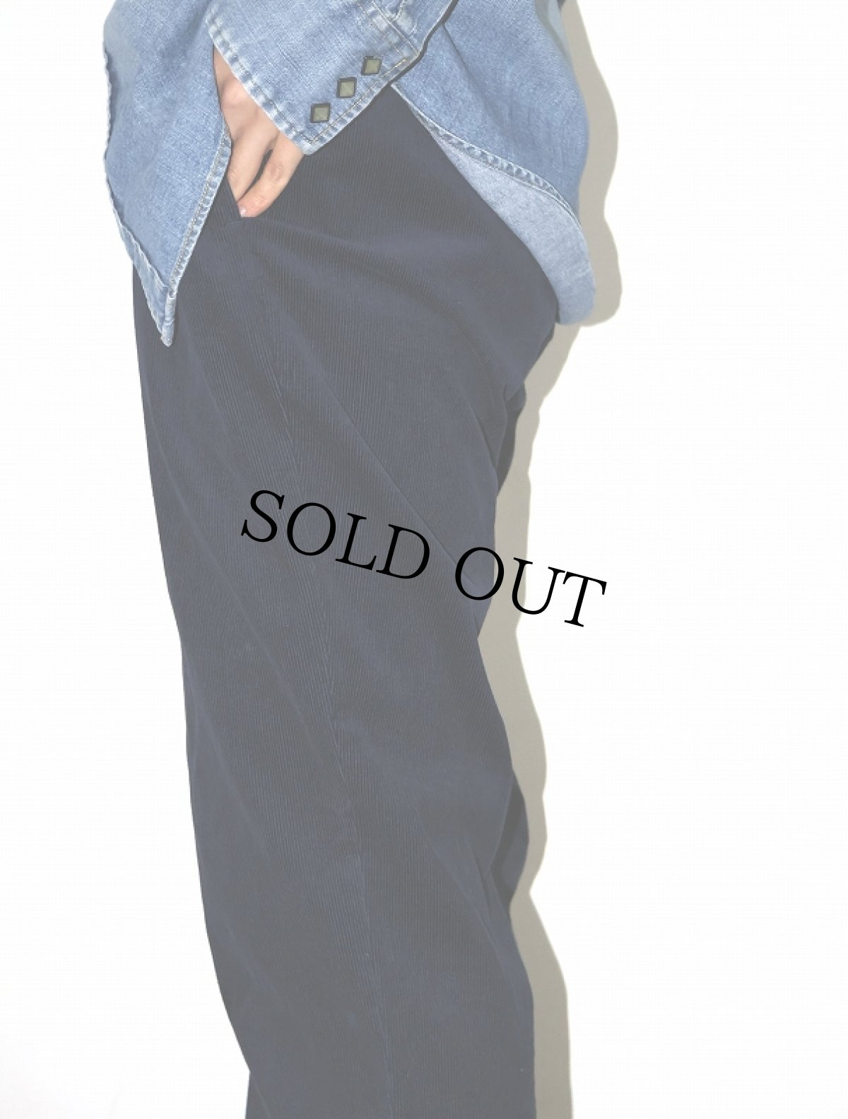 画像1: POLO Ralph Lauren 太畝コーデュロイパンツ NAVY W33 (1)