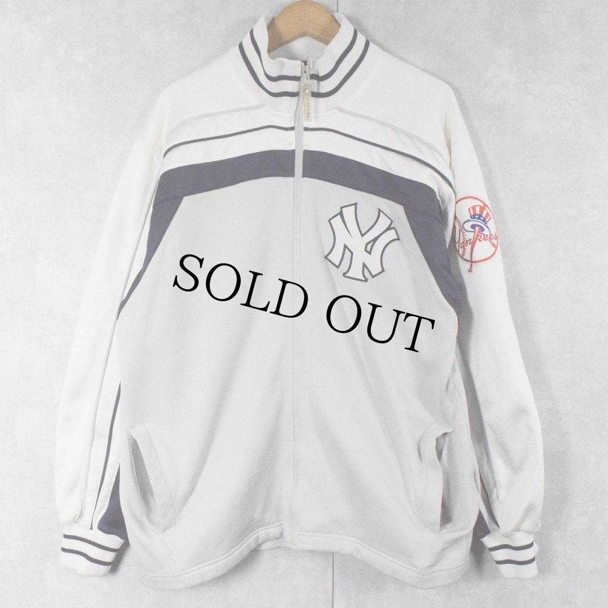 画像1: 【SALE】 MLB New York Yankees パッチ付き トラックジャケット M (1)