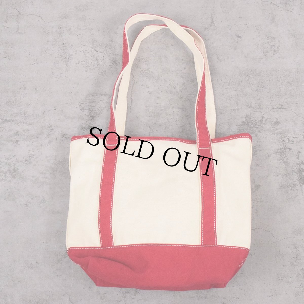 画像2: LANDS'END 刺繍 ジップトップキャンバストートバッグ (2)