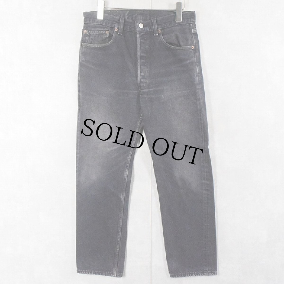 画像1: 90's Levi's 501 USA製 後染め デニムパンツ BLACK W30 (1)