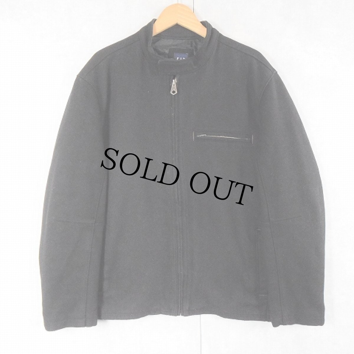 画像1: GAP ウールジップジャケット BLACK L (1)