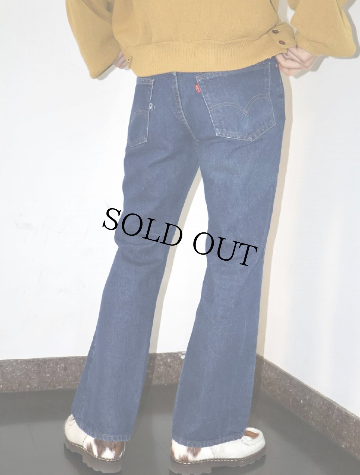 画像1: 80's Levi's 517 USA製 内股シングル ブーツカットデニムパンツ W31 (1)