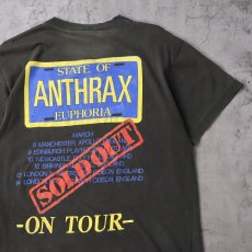 画像2: 80's ANTHRAX "STATE OF EUPHORIA" USA製 ヘヴィメタルバンド ツアーTシャツ BLACK (2)