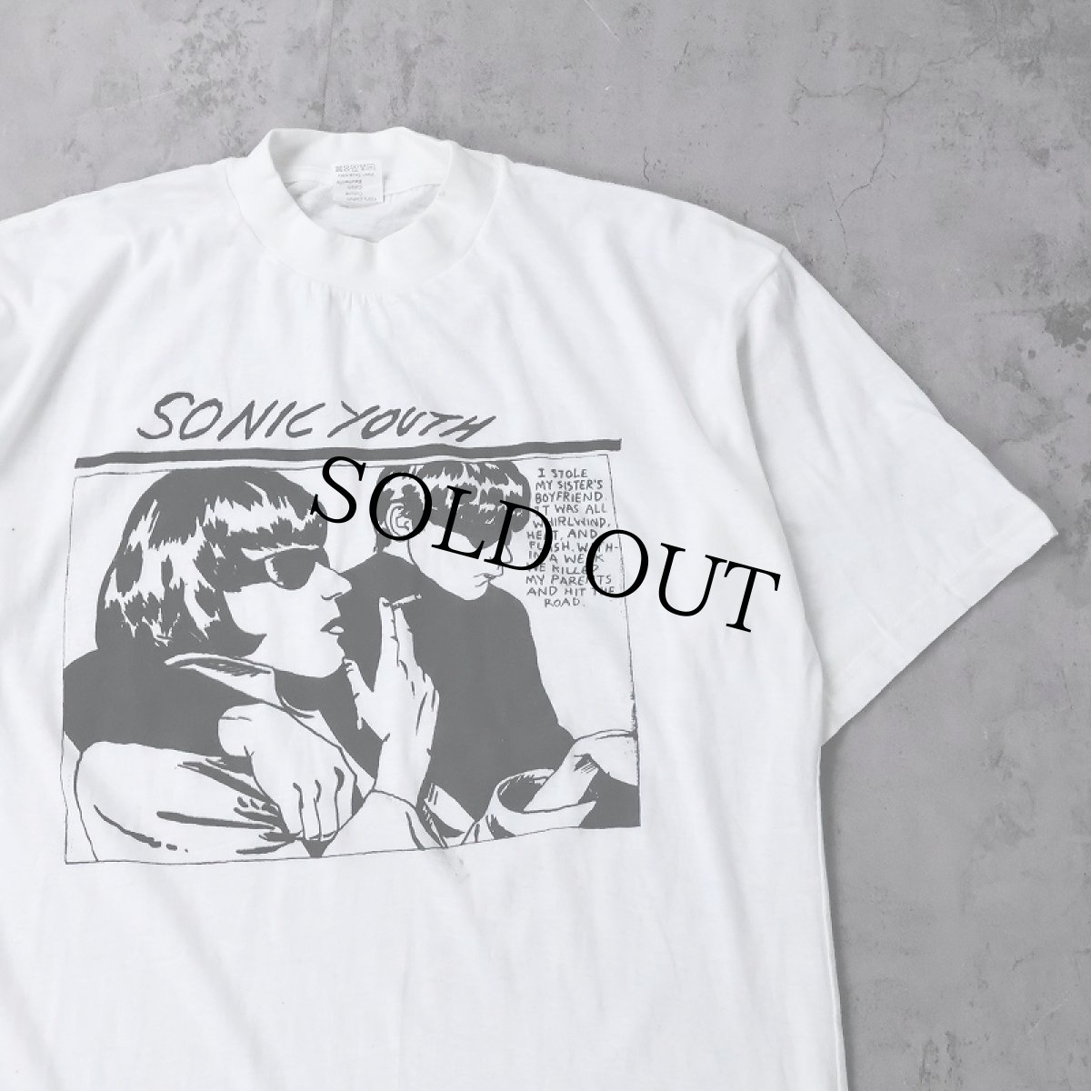 画像1: 90's EURO SONIC YOUTH "GOO" オルタナティヴ・ロックバンド プリントTシャツ XL (1)