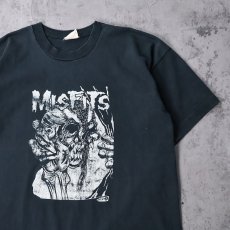 画像1: 80's MISFITS Art by PUSHEAD "Evil Eye Ball" ハードコアパンクバンド プリントTシャツ BLACK L (1)