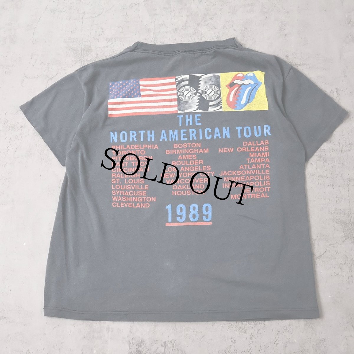 画像2: 80's The Rolling Stones "THE NORTH AMERICAN TOUR" ロックバンドツアーTシャツ M (2)