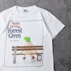 画像1: 90's "Kermit the Frog is Forrest Green" キャラクタープリント 映画パロディTシャツ L (1)