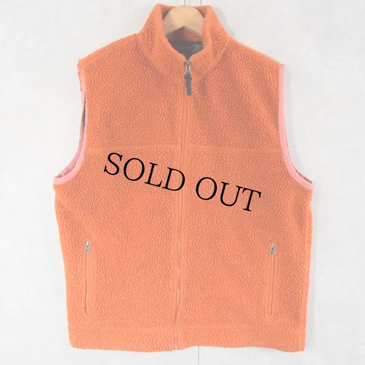 画像1: 90's GAP 無地ボアベスト L (1)