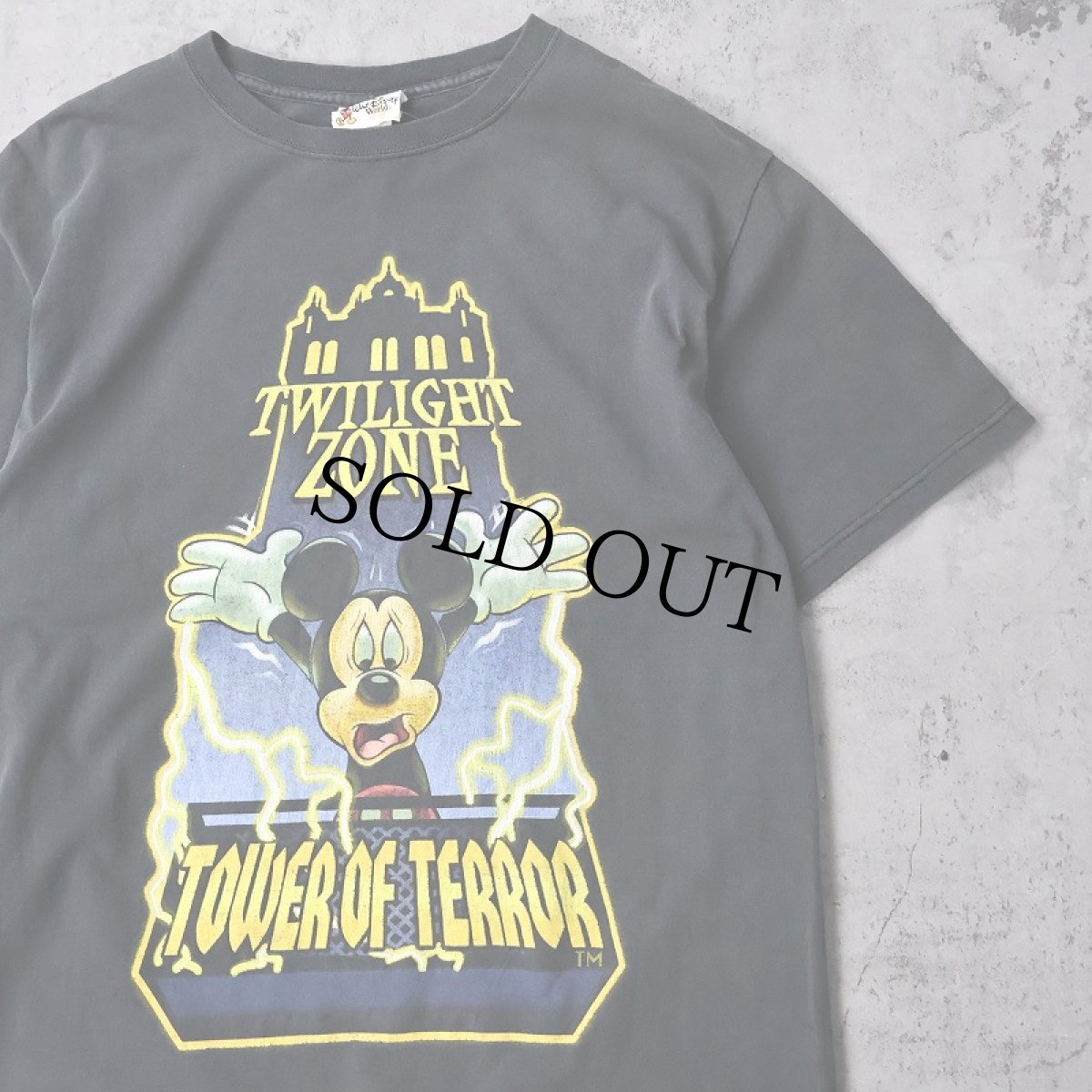 画像1: 90's Walt Disney World USA製 "TOWER OF TERROR" キャラクタープリントTシャツ L (1)