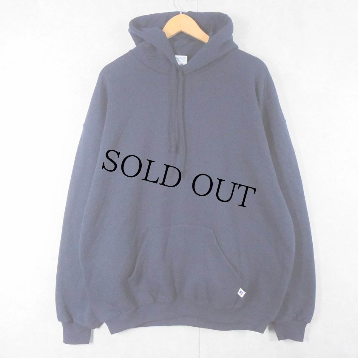 画像1: RUSSELL ATHLETIC 無地スウェットフーディー NAVY XXL (1)