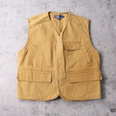 画像1: 90's POLO Ralph Lauren コットンダックハンティングベスト XL (1)