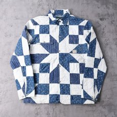 画像1: POLO COUNTRY Ralph Lauren パッチワーク キルティングジャケット M (1)