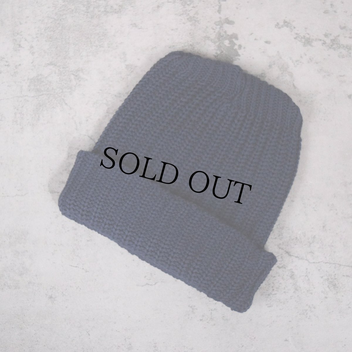 画像2: COLUMBIA KNIT USA製 ロングコットンウォッチキャップ NAVY (2)