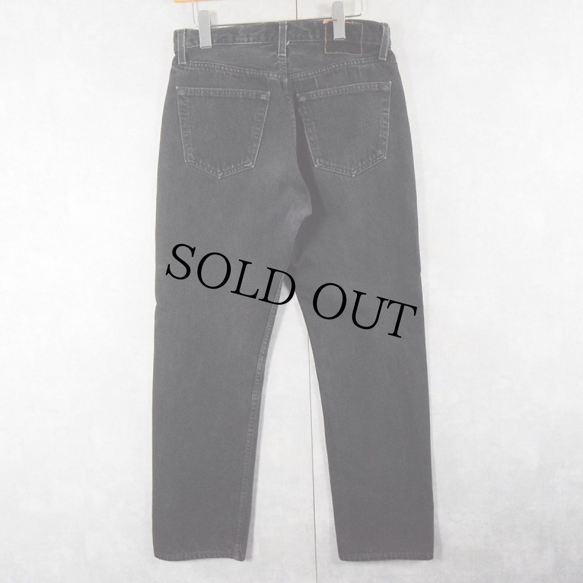 画像2: 90's Levi's 501 USA製 "サルファブラック" ブラックデニムパンツ W31 (2)