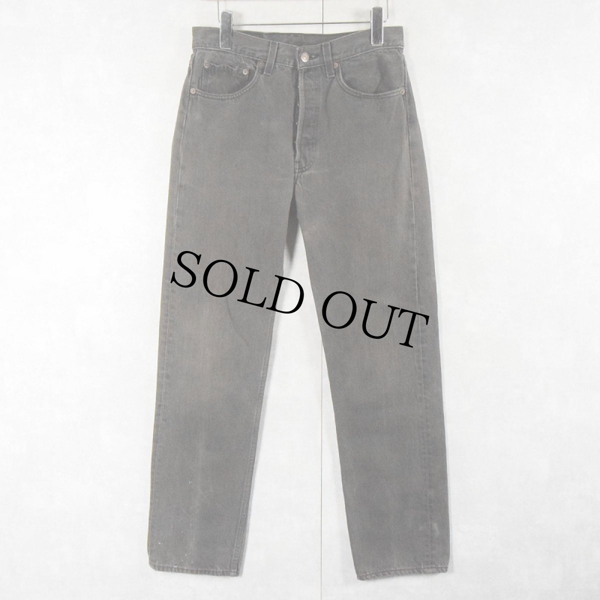 画像1: 90's Levi's 501 USA製 "サルファブラック" ブラックデニムパンツ W30 (1)