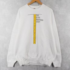 画像1: 90's〜 USA製 "THE FISH MEASURING SHIRT" シュールイラストスウェット XXL (1)