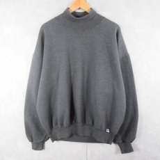 画像1: 90's RUSSELL ATHLETIC USA製 前V 無地タートルネックスウェット XXL (1)
