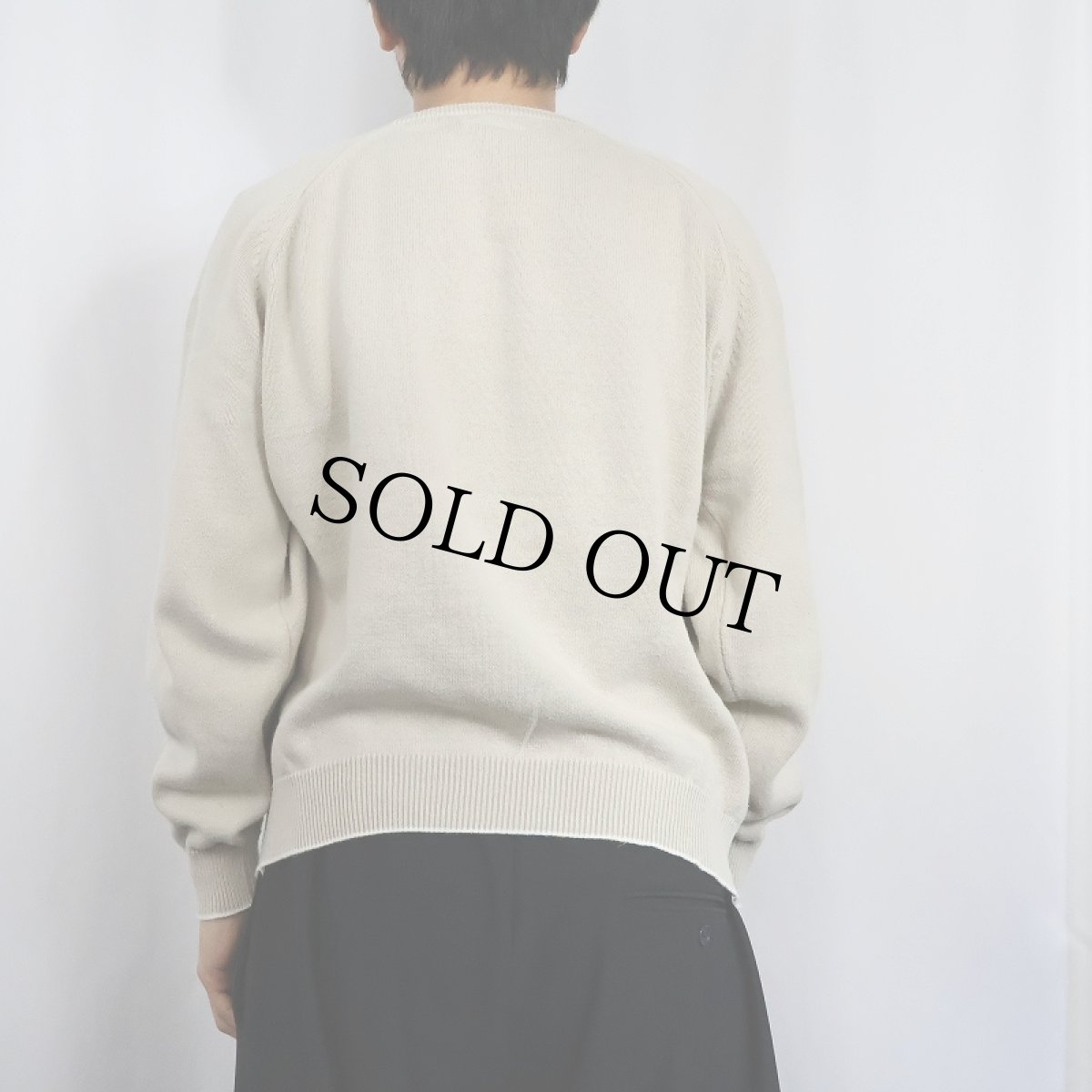 画像5: 80's Christian Dior MONSIEUR USA製 ロゴ刺繍 コットンニットセーター M (5)